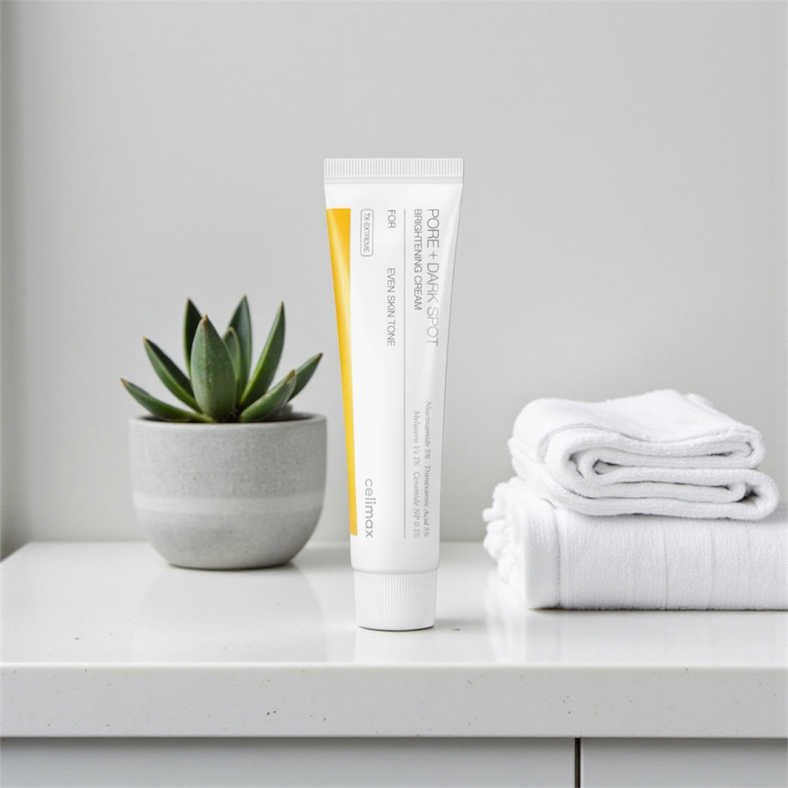 Celimax Porenverfeinernde und aufhellende Creme gegen Pigmentflecken – 35 ml